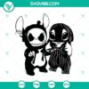 Stitch and Jack Skellington SVG design for Halloween crafts.