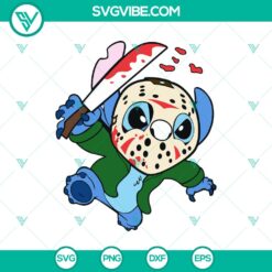 Halloween, Stitch SVG, SVG Files, Stitch Jason Voorhees SVG, Halloween SVG, 1