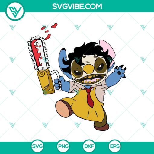 stitch leatherface svg halloween svg leatherface svg horror svg