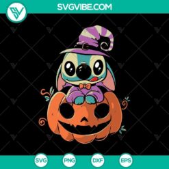 Halloween, Stitch SVG, SVG Files, Stitch Witch with Pumpkin SVG, Halloween SVG, 5