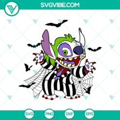 Halloween, Stitch SVG, SVG Files, Stitch x Beetlejuice SVG, Stitch Halloween 16