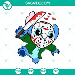 Halloween, Stitch SVG, SVG Files, Leatherface x Stitch SVG, Horror Stitch SVG, 4