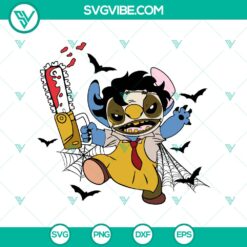 Halloween, Stitch SVG, SVG Files, Stitch x Leatherface Halloween SVG, Horror 24