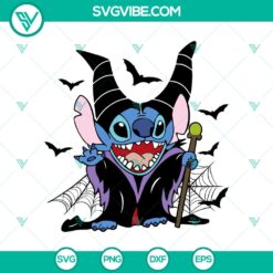 Halloween, Stitch SVG, SVG Files, Stitch x Maleficent SVG, Stitch Halloween SVG 2