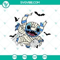 Halloween, Stitch SVG, SVG Files, Stitch x Mummy SVG, Stitch Halloween SVG, 17