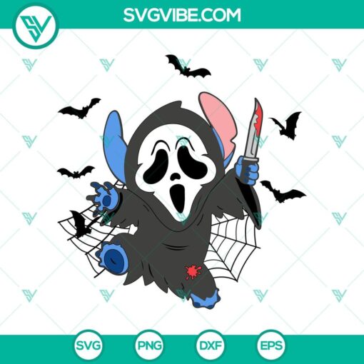 stitch x scream ghost svg stitch halloween svg disney halloween svg