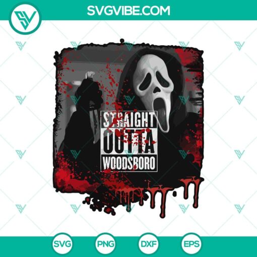 straight outta woodsboro svg ghost face outta svg halloween svg