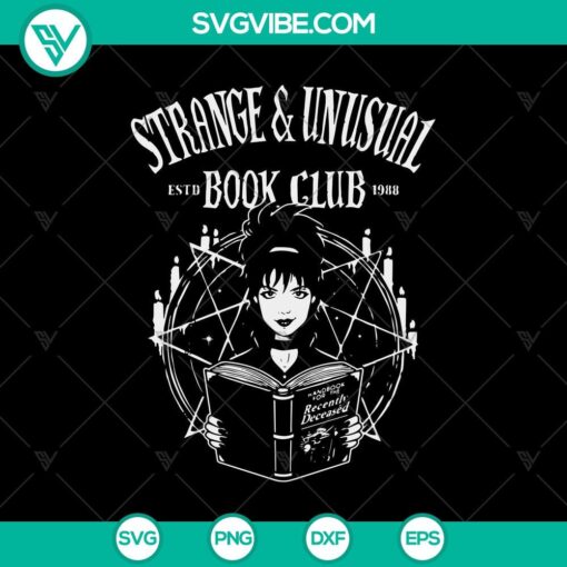 strange 038 unusual book club svg halloween svg scary svg oct 31 svg