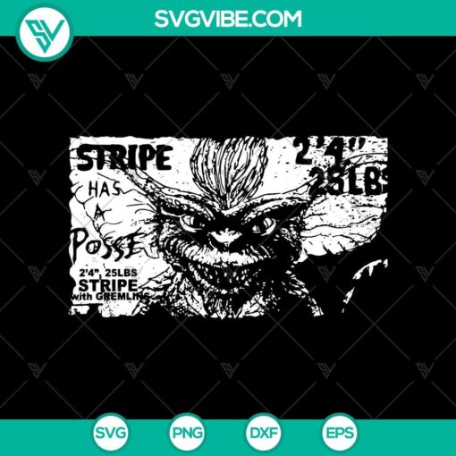 stripe with gremlins svg stripe poster svg gremlins evil svg