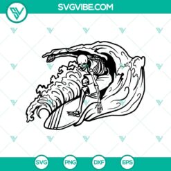 Surfing Skeleton SVG, Scary SVG, Halloween SVG