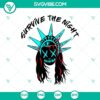 Survive the Night SVG featuring Halloween and Gothic elements for spooky crafts and designs.