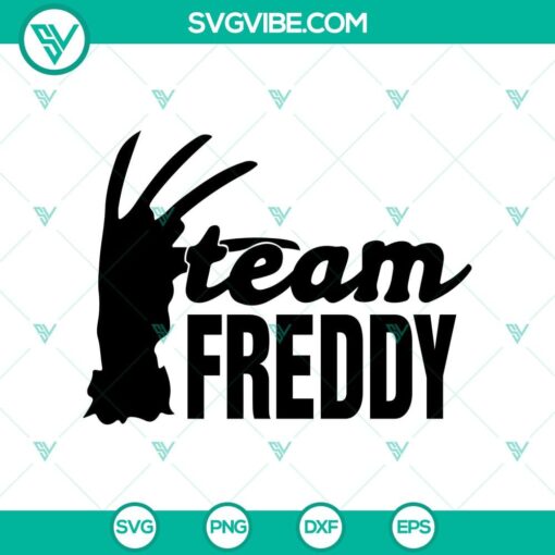 team freddy svg team horror svg freddy krueger svg