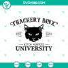 Thackery Binx Witch Hunters University SVG featuring Hocus Pocus and Halloween Witches design for crafting projects.