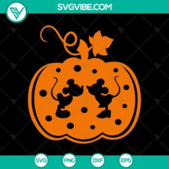 Halloween, SVG Files, Walt Disney SVG, Thanksgiving Mickey Minnie In Pumpkin 23