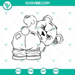Funny and terrifying Angry Bear's Asshole SVG with horror theme, perfect for quirky projects.