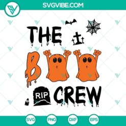 The Boo Crew Ghost Halloween SVG, Horror SVG, Halloween SVG, Scary SVG, perfect for spooky Halloween crafts and decorations.