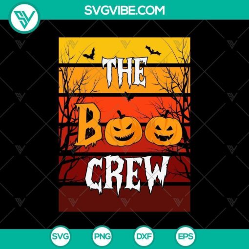 the boo crew pumpkin halloween costume svg halloween svg trick or treat svg halloween mom svg