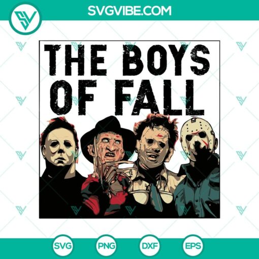 the boys of fall svg horror characters svg michael myers jason voorhees svg