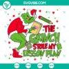 Grinch-themed lesson plan SVG with DXF, EPS, and PNG files, perfect for Christmas crafts, teaching projects, or holiday designs.