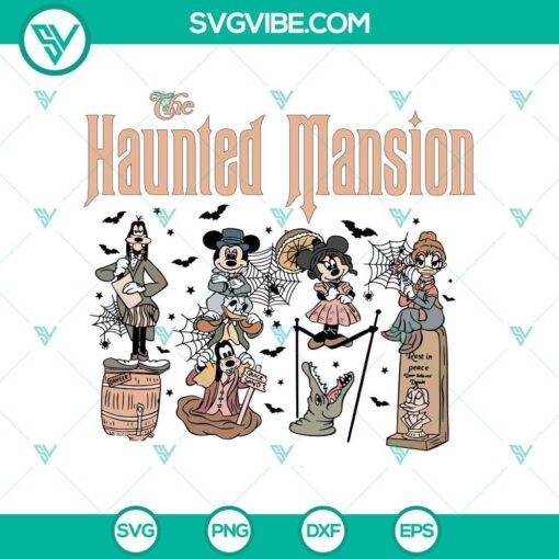 the haunted mansion comic svg dxf eps png cut files