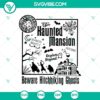 Haunted Mansion SVG with Beware Of Hitchhiking Ghosts design for Disney Halloween theme, spooky and fun digital product.