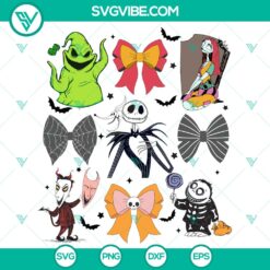 The Nightmare Before Christmas Coquette Bows SVG