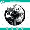 Halloween-themed Nightmare Before Christmas SVG design for crafting, featuring spooky characters in a unique and festive style.
