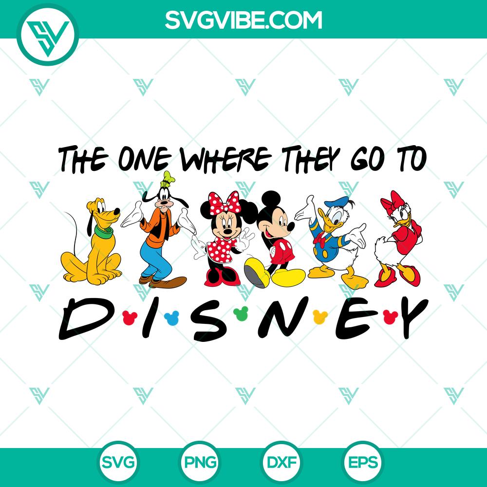 The One Where They Go to Disney SVG | Friends Trip Cut Files Disney-themed Friends trip SVG cut files featuring iconic Friends TV show elements in a fun and unique design. Ideal for DIY projects.