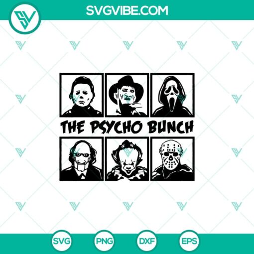 the psycho bunch svg horror characters svg halloween svg