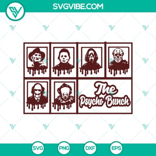 the psycho bunch svg horror characters svg horror movie svg 1