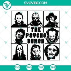 The Psycho Horror Bunch SVG, Horror SVG, Scary SVG, Halloween SVG