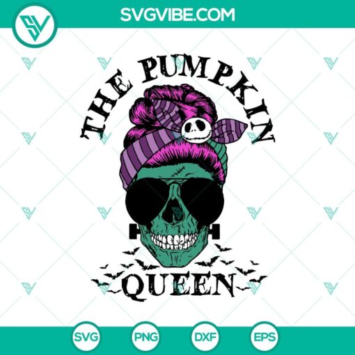 the pumpkin queen halloween svg skull svg