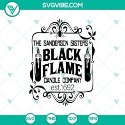 The Sanderson Sisters Black Flame Candle SVG, Halloween SVG, Horror SVG