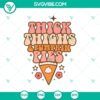 Thick Thighs And Pumpkin Pies SVG design with a Halloween groovy and retro style, perfect for holiday crafting projects.