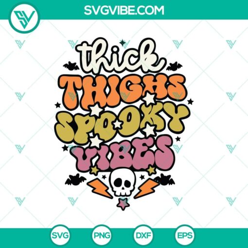 thick things spooky vibes svg groovy halloween svg happy halloween svg