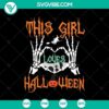 Scary Halloween themed SVG design with text "This Girl Loves Halloween". Ideal for Halloween enthusiasts.