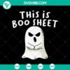 Boo Sheet SVG design for Halloween with spooky and scary elements for October 31 celebration.