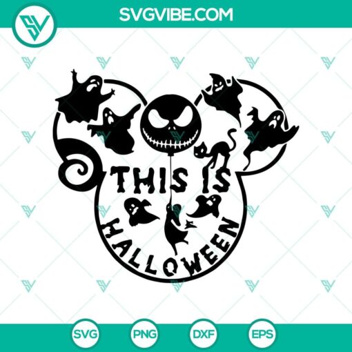 this is halloween svg nightmare before christmas mickey head svg jack skellington halloween svg