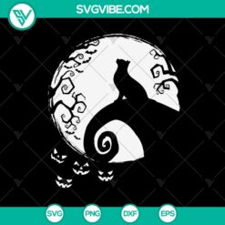 Top Cat and Moon Halloween SVG, Halloween SVG, Scary SVG, Oct 31 SVG