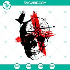 Trash Polka Skull SVG, Skull SVG, Trash Polka SVG, Eagle And Skull SVG, Crow And Skull SVG