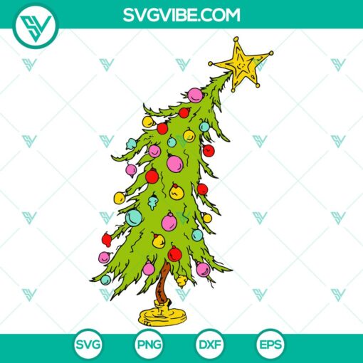 trendy christmas tree svg dxf eps png files