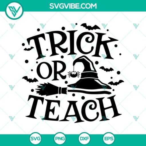 trick or teach svg halloween svg witch hat svg