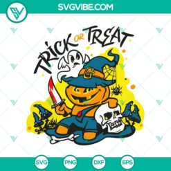 Trick Or Treat Halloween SVG, Horror Pumpkin SVG, Spooky Halloween SVG
