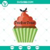 Digital design with Halloween theme featuring "Trick Or Treat", "Scary", and "Oct 31" text in SVG format. Perfect for spooky October projects.