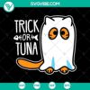 Trick or Tuna horror-themed Halloween SVG design, perfect for spooky projects.