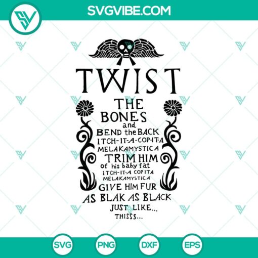 twist the bones and bend the back svg skull svg halloween svg