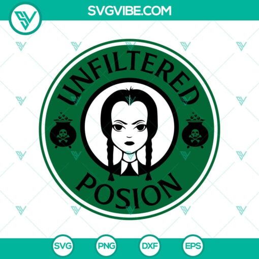 unfiltered posion svg wednesday addams svg halloween girl svg