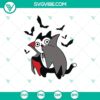 Vampire cat SVG with spooky Halloween theme, perfect for holiday crafts and decor.