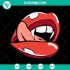 Vampire Lips Halloween SVG with Trick or Treat and Halloween Mom design, perfect for Halloween crafts and decor.