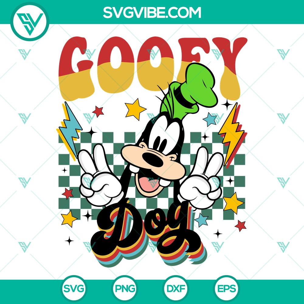 Vintage Checkered Disney Goofy Dog SVG | Silly Retro Cut Files Vintage checkered Disney Goofy dog SVG, retro cut files featuring silly design, ideal for crafting projects.
